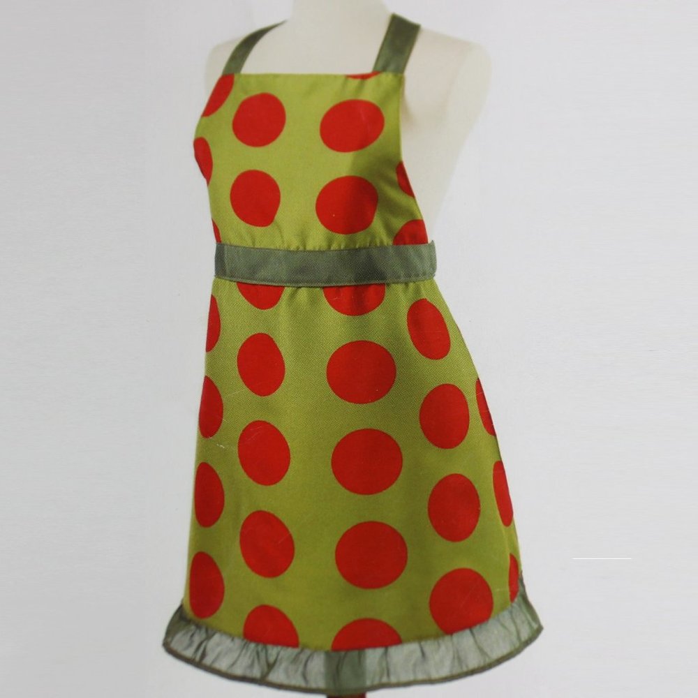 Bib Apron Red Green Retro Vintage Christmas